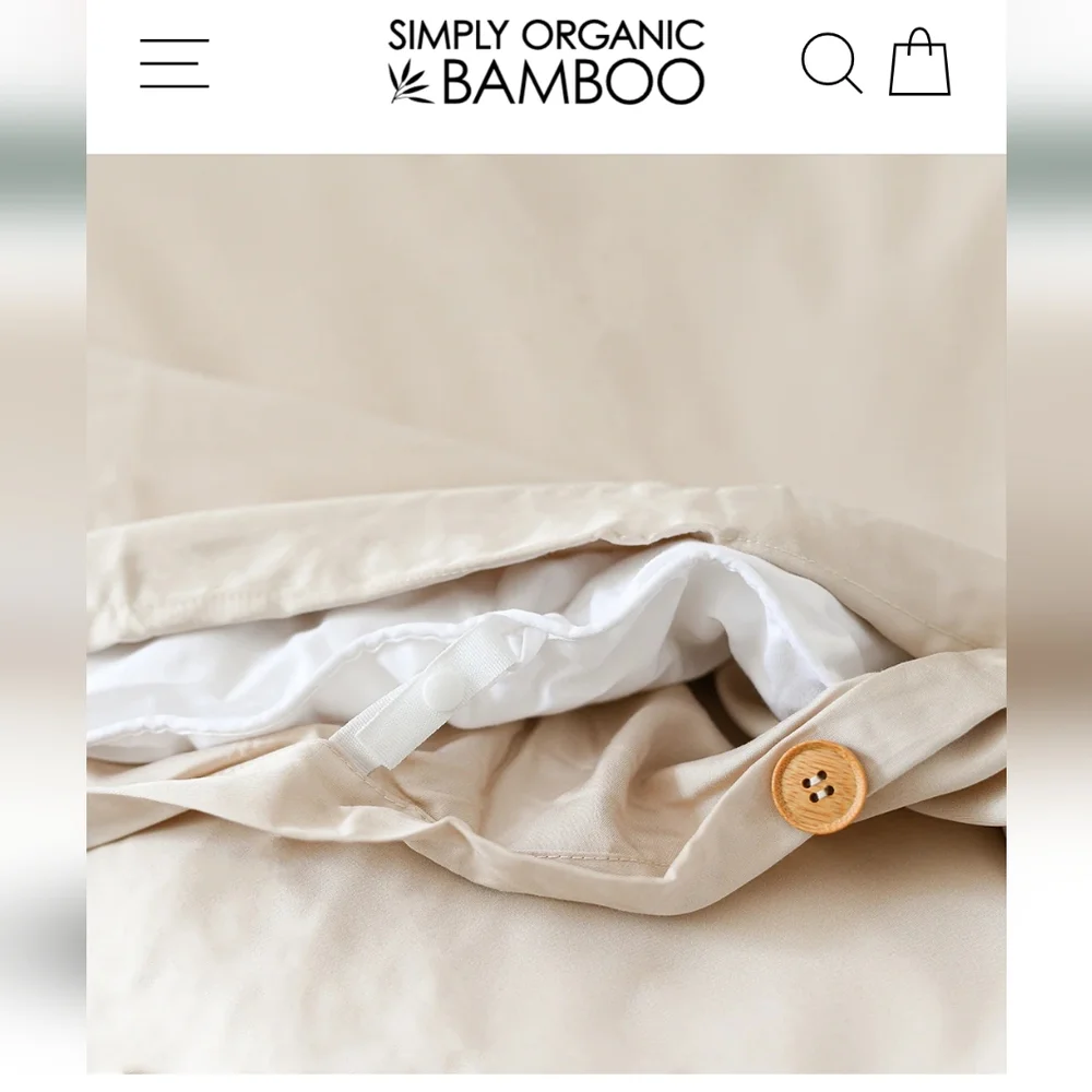 Sand Drift Duvet Cover SIMPLY ORGANIC BAMBOO